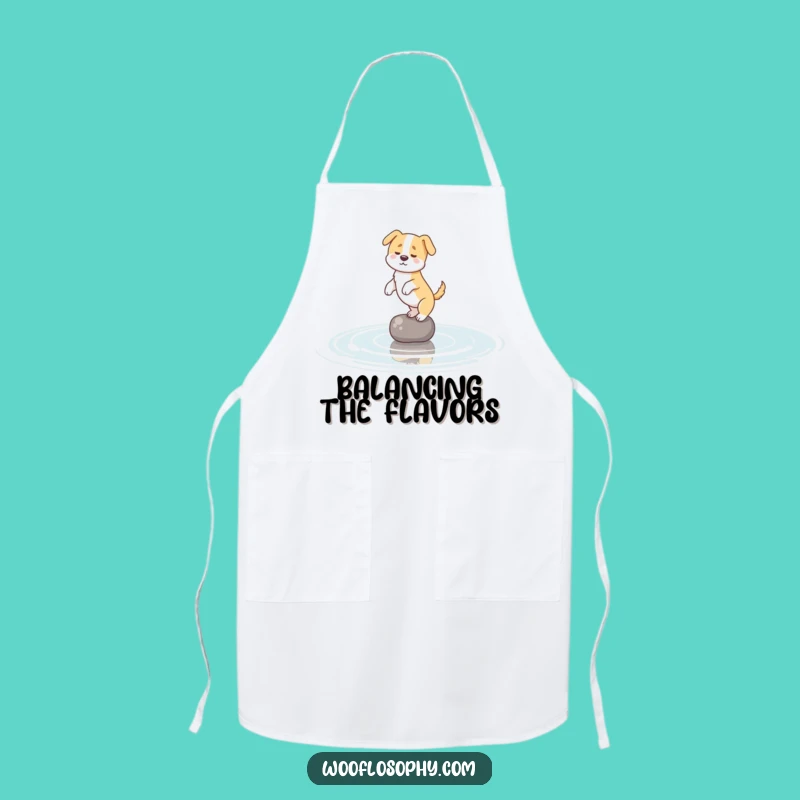 Funny Dog Pond Balance Apron: Cook with Hilarious Concentration!