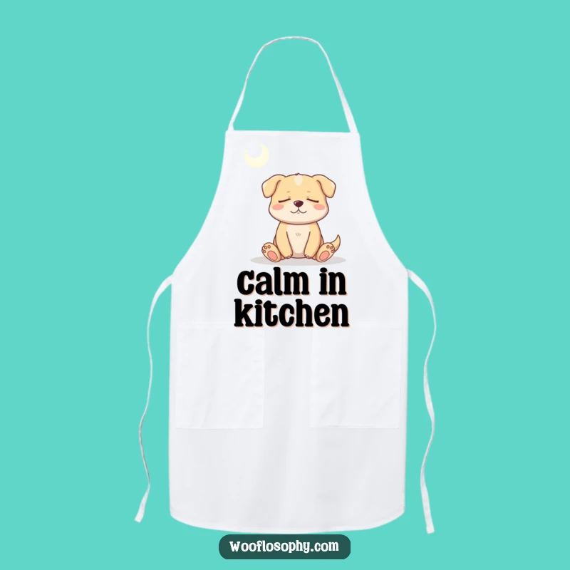 Funny Serene Dog Meditation Apron, Find Your Zen In The Kitchen With This Hilarious Gear