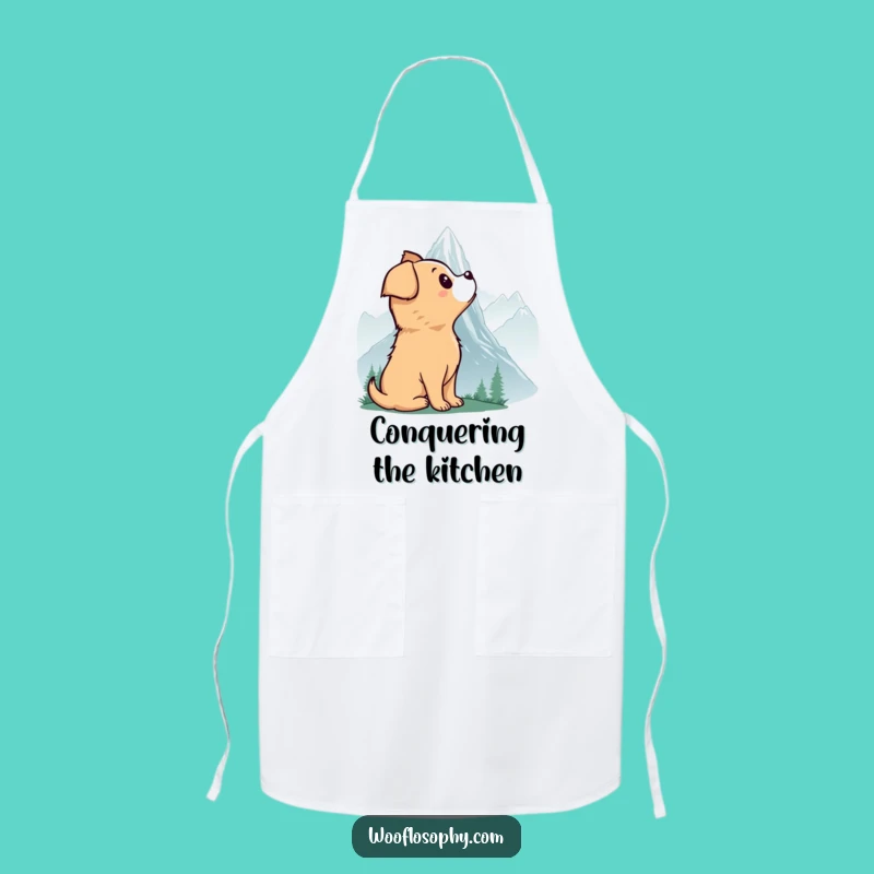 Funny Dog Mountain Wonder Apron: Cook Up Adventures in Style