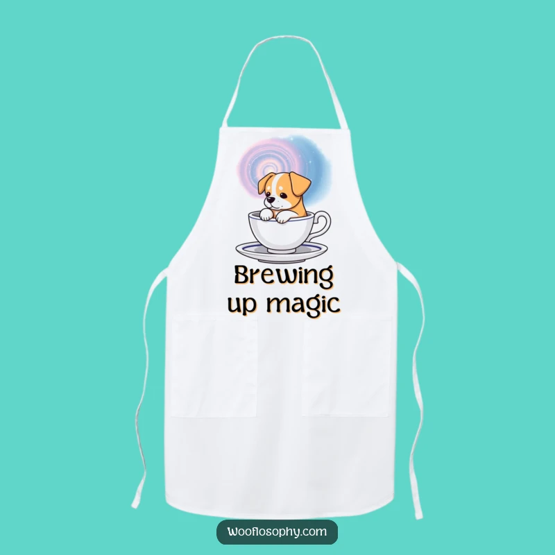 Funny Cosmic Dog Apron: Cook Up Stellar Meals with this Galactic Pooch Gift