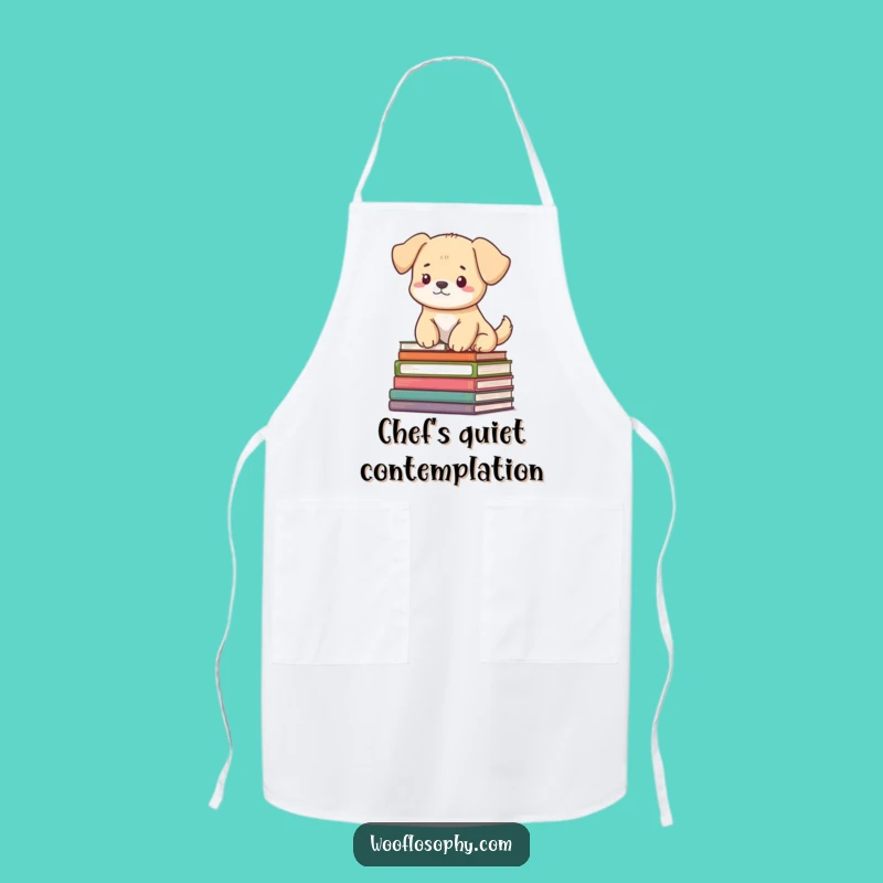 Funny Dog Book Throne Apron: Serene Cook, Perfect Gift!
