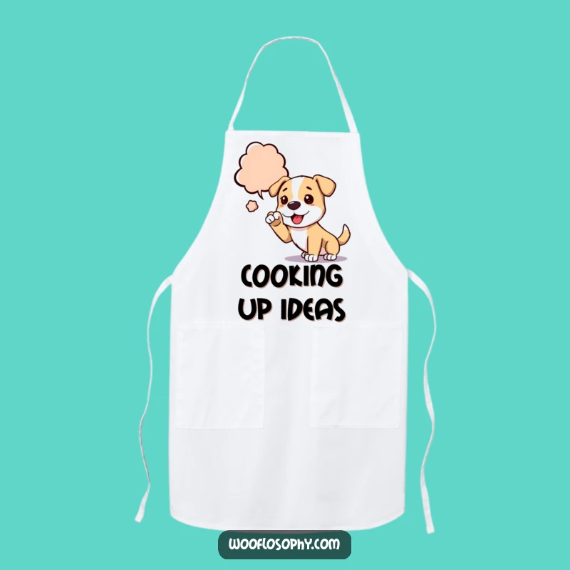 Funny Dog Idea Apron: Cook Up Brilliant Concepts