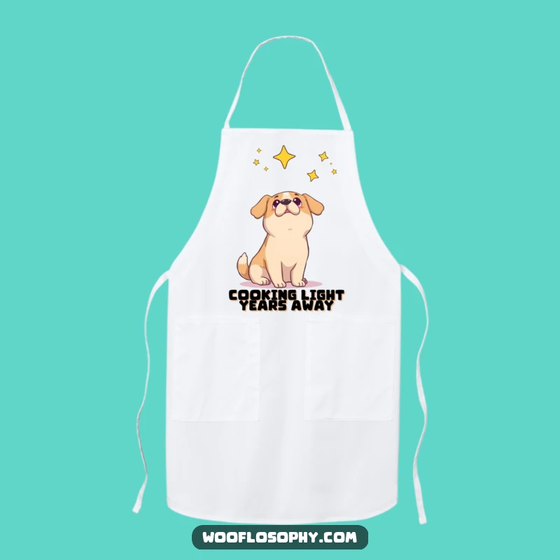 Funny Dog Star Gazing Apron: Cook Up Smiles with Cosmic Canine Kitchen Style