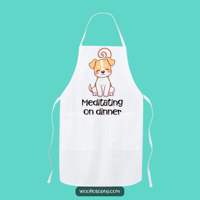 Funny Dog Zen Apron: Cook with Calm and Charm