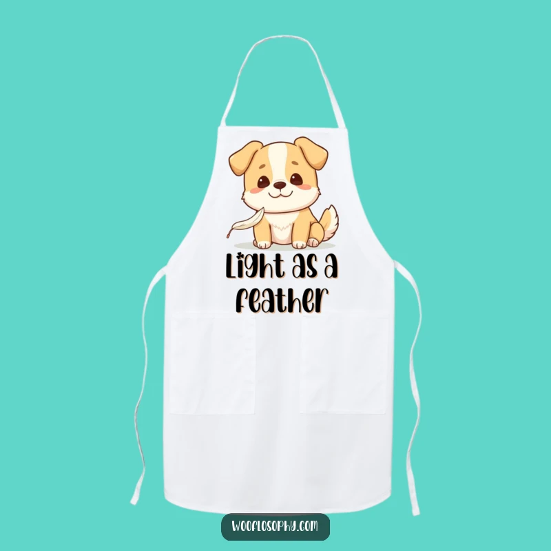 Funny Kawaii Dog Apron: Chef pup's peaceful attire, a gentle and funny gift for cooks.
