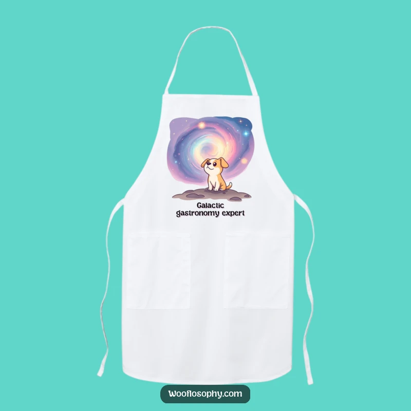 Funny Curious Dog Nebula Apron - Cook Up Some Galactic Fun Gift