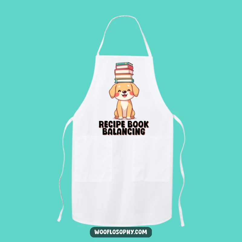 Funny Bookworm Dog Apron: Cook with Wisdom Like this Smart Pooch Gift