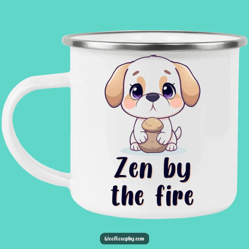 Funny Dog Balance Camping Mug: Sip Peacefully Outdoors