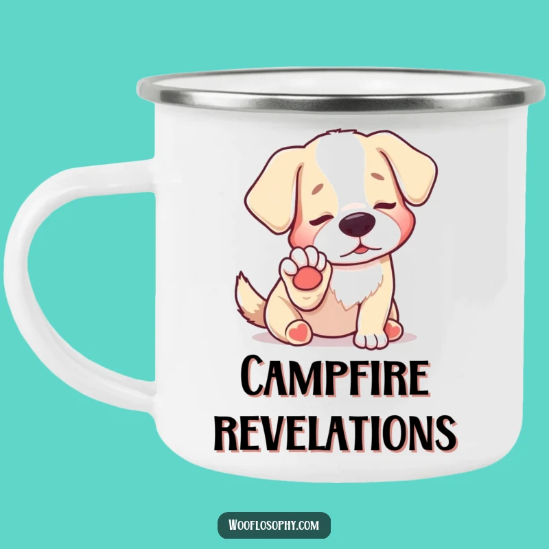 Funny Dog Paw Discovery Camping Mug: Hilarious Brews for Deep Thinkers