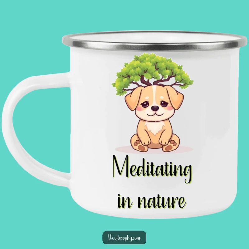 Funny Zen Dog Camping Mug: Peaceful Sips for Outdoor Serenity