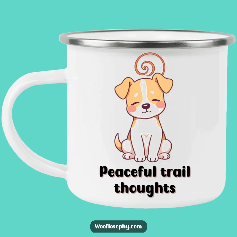 Funny Dog Zen Camping Mug: Sip Peacefully on the Trails