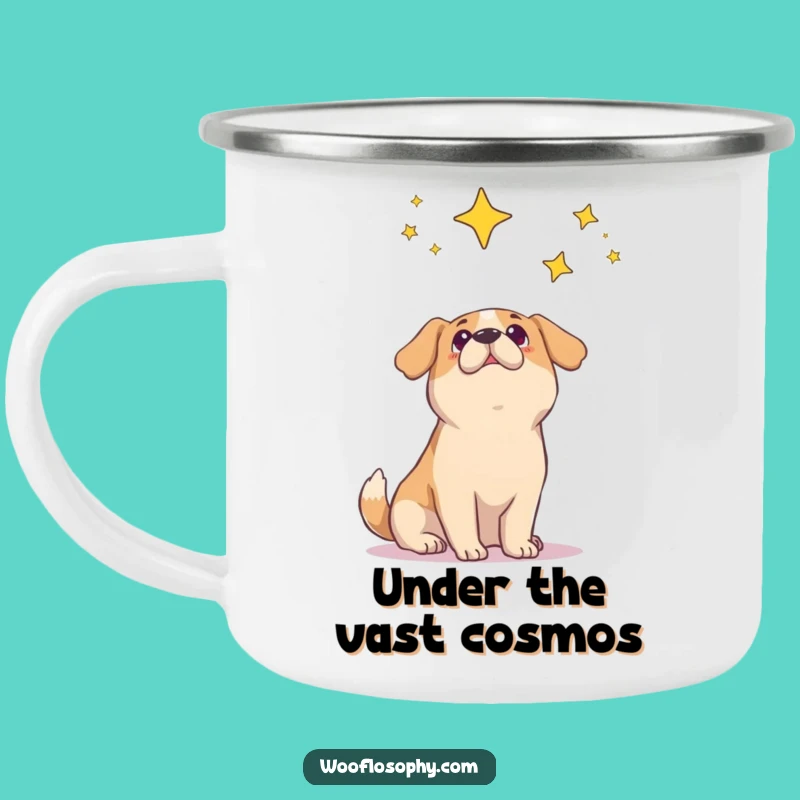 Adventure Ready Funny Dog Star Gazing Camping Mug: Embrace the Outdoors with Wonder