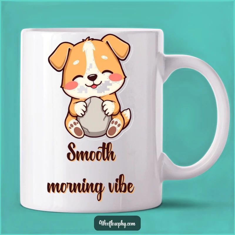 Funny Dog Stone Lover Mug - Happy Canine Simple Joy Humor Gift