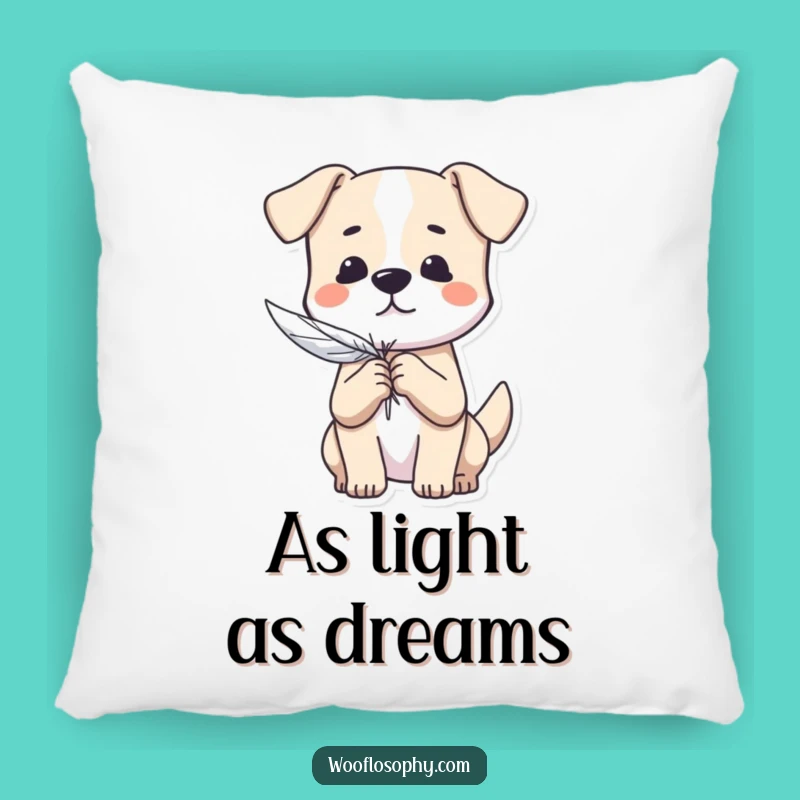 Funny Dog Feather Pillow: Cozy Pup's Lighthearted Comfort, a Soft and Humorous Accent