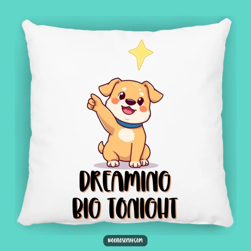 Funny Dog Pillow: Snuggle with Your Hopeful Star Pointer Companion