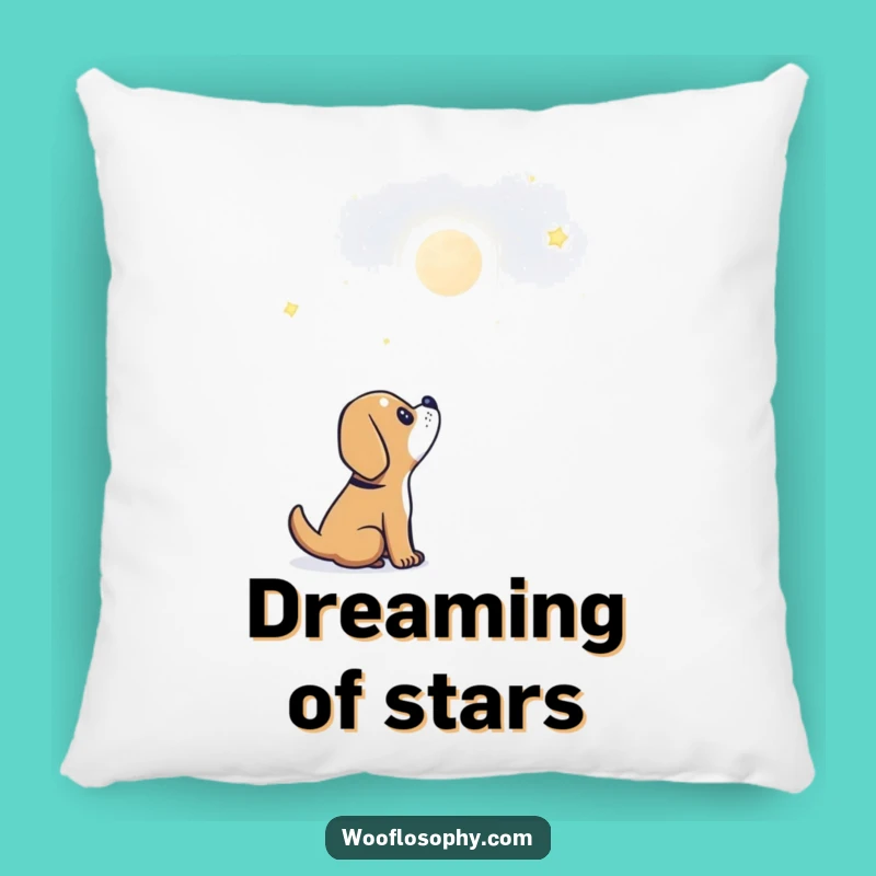Funny Dog Night Sky Pillow: Cozy Celestial Wonder Gift
