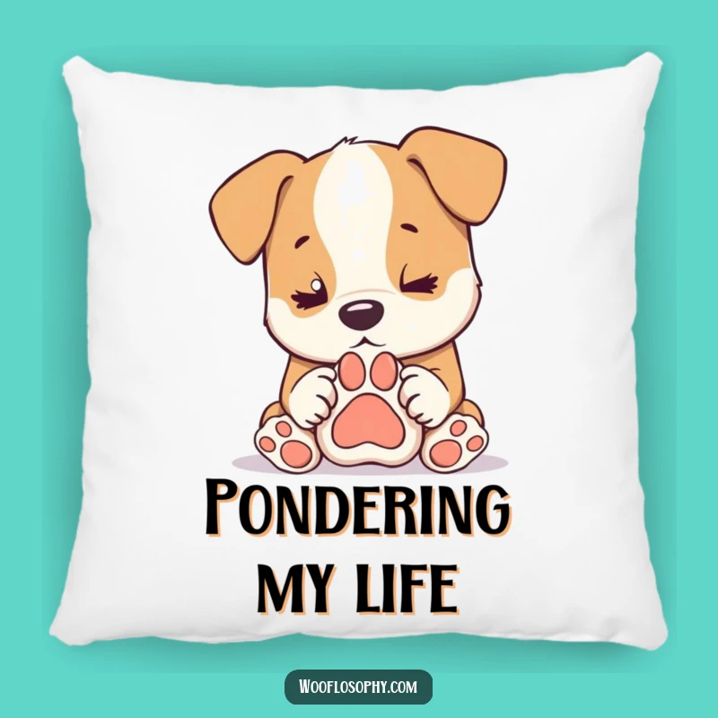 Funny Dog Deep Thought Pillow - Comfy & Hilarious Home Decor Gift