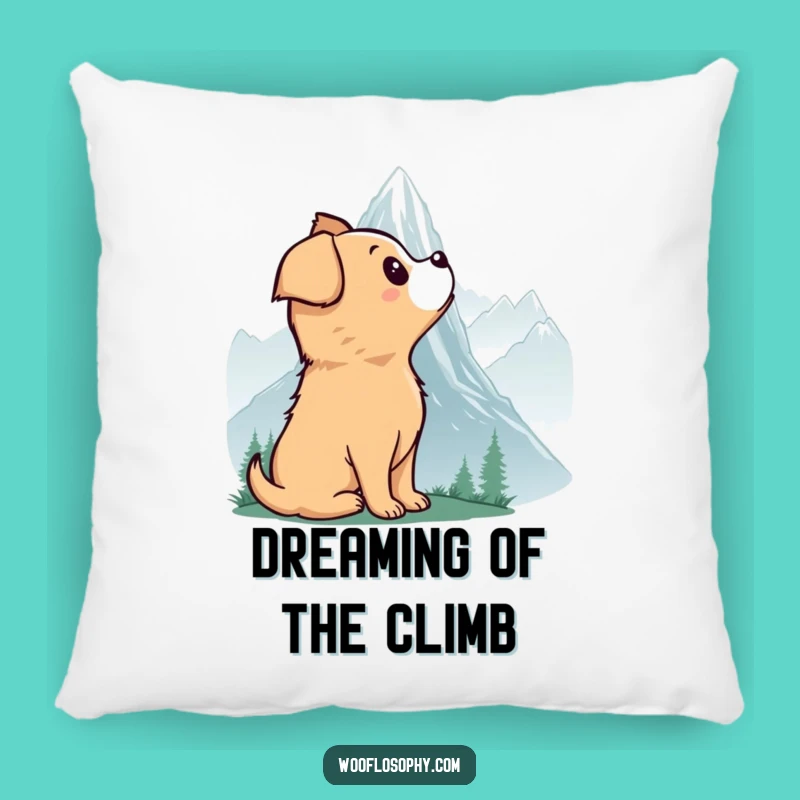 Funny Dog Mountain Wonder Pillow: Cozy Comfort with a Dash of Awe