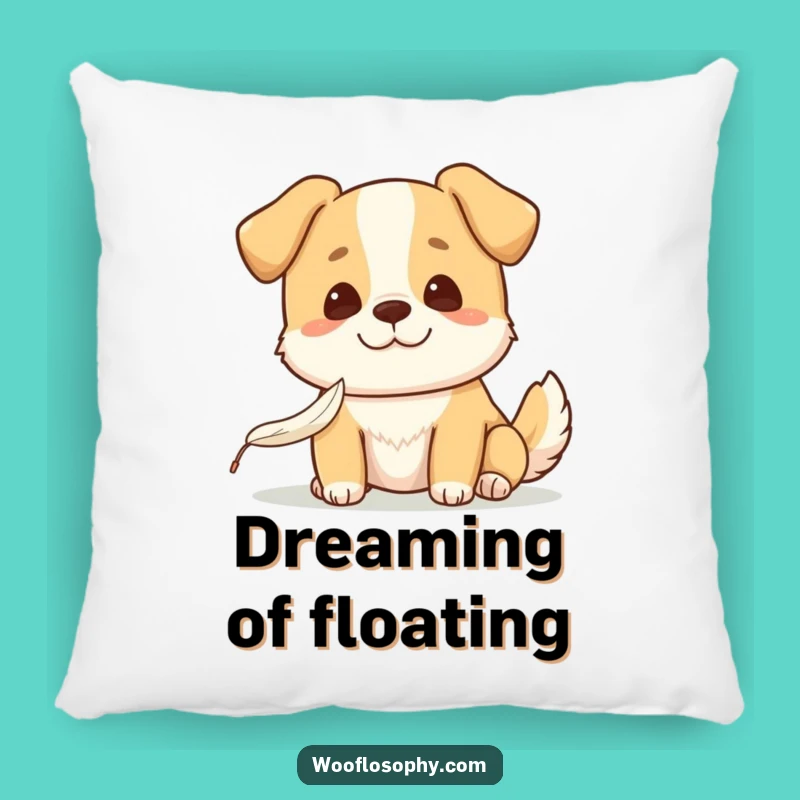 Funny Kawaii Dog Pillow: Cozy feather watcher cushion, a snuggly and funny gift for relaxation.