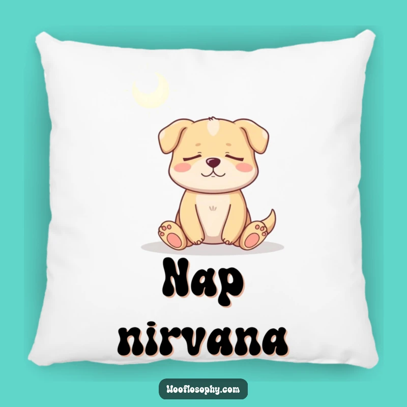 Funny Serene Dog Meditation Pillow, Comfy Canine Zen Cushion for a Peaceful Home