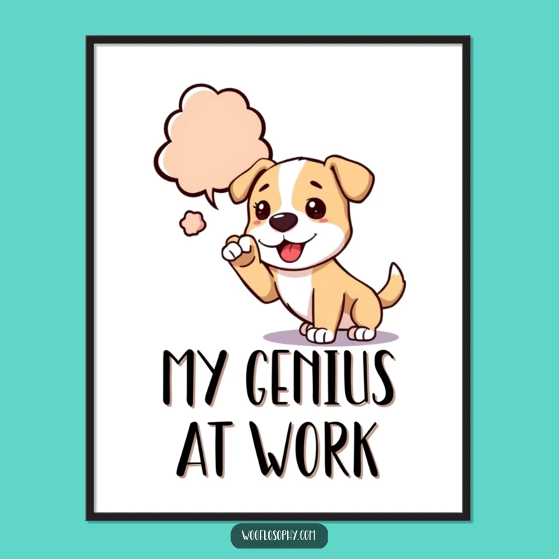 Funny Dog Idea Digital Art: Creative Pup Printable for Instant Inspiration