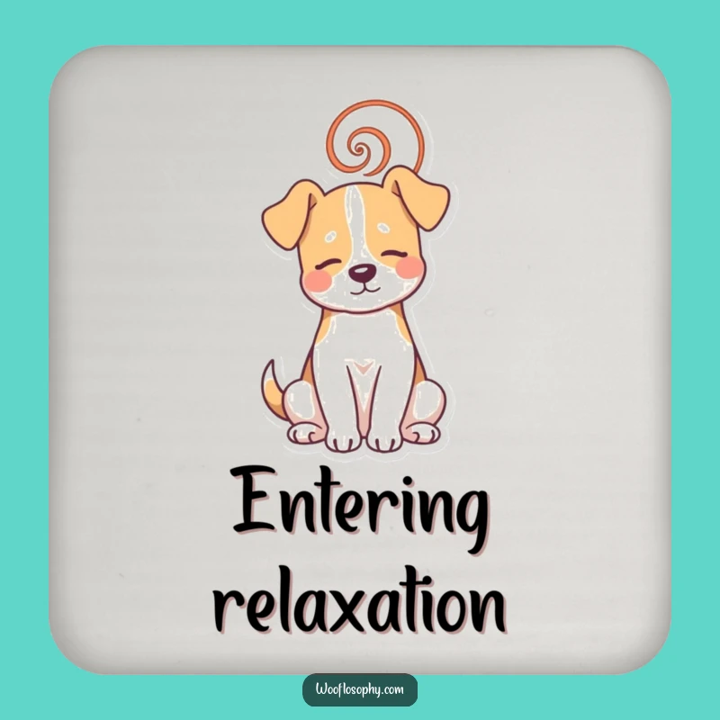 Funny Dog Zen Coaster Set: Protect Surfaces with Peaceful Paws