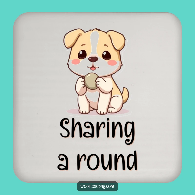 Funny Kawaii Dog Coaster: Generous stone protector, a charming and funny gift for coffee tables.