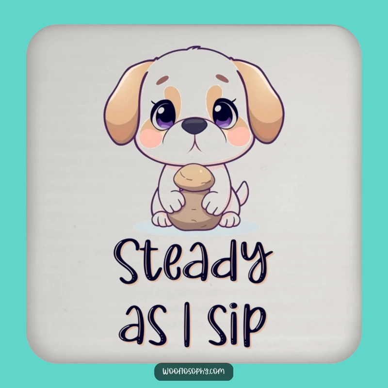Funny Dog Balance Coaster Set: Protect Surfaces with Serene Paws