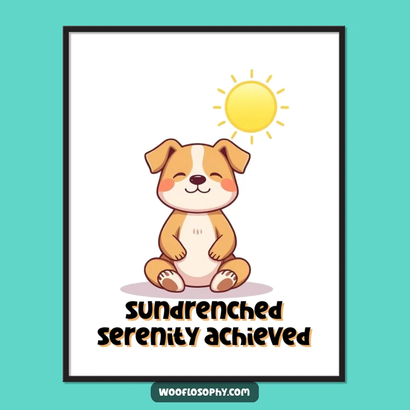 Funny Dog Zen Master Poster: Peaceful Pooch Art, Perfect Gift!