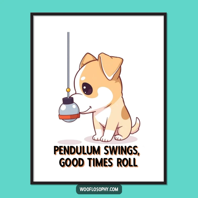 Free Printable Wall Art: Dog Pendulum Contemplation - Downloadable Decor!