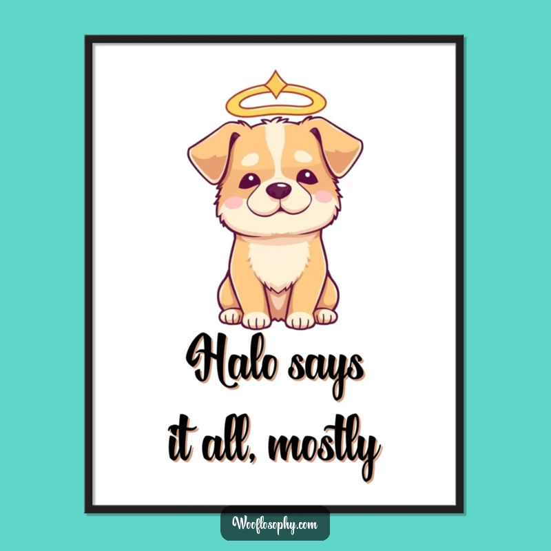 Free Printable Wall Art: Angelic Dog Wisdom - Downloadable Decor!