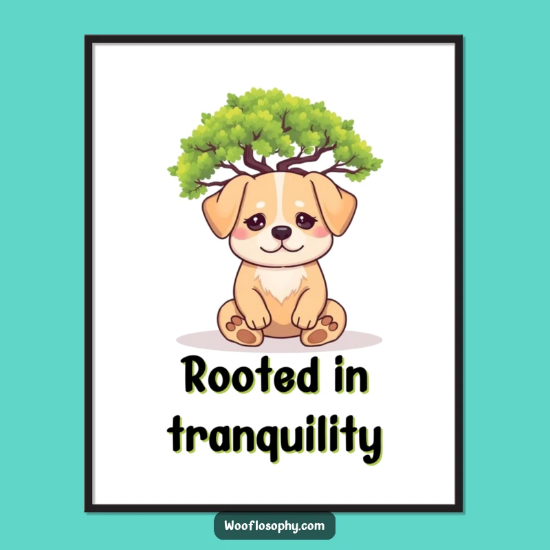 Zen Dog Art: Free Printable Wall Decor for a Tranquil Space