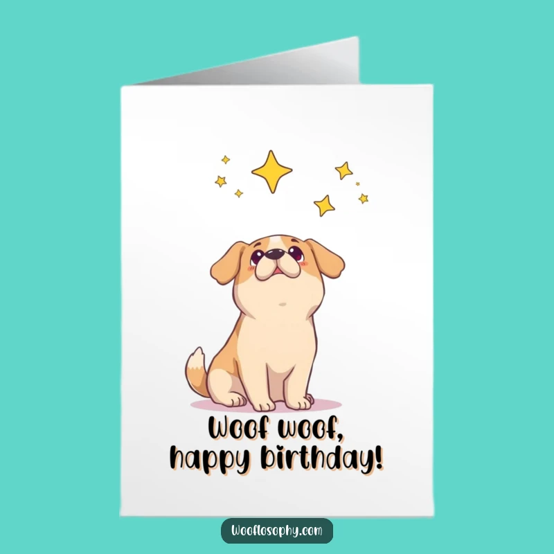 Free Printable Birthday Card: Wonder Dog Wishing Happy Birthday, Funny Downloadable Gift