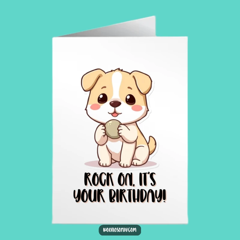 Free Printable Kawaii Dog Card: Funny Birthday Gift Downloadable
