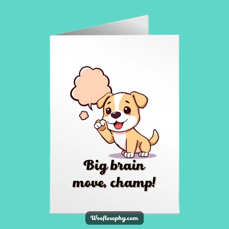 Free Printable Congratulations Card: Thinking Dog, Celebrating Downloadable Ideas