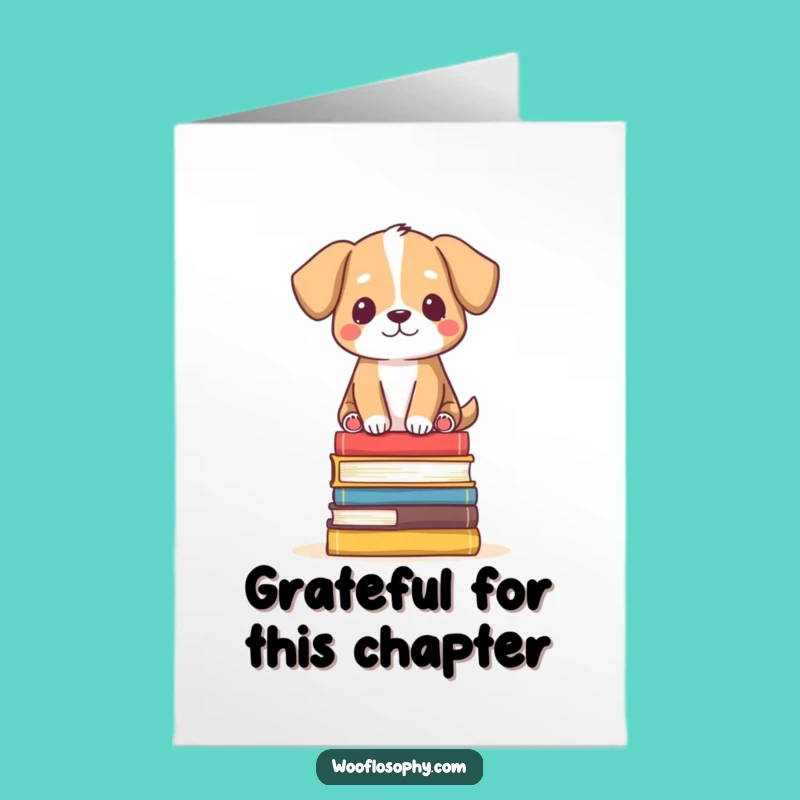 Free Printable Dog Thank You Card: Book Dog Funny Downloadable Gift