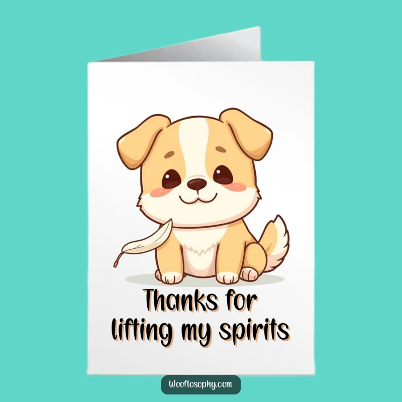 Free Printable Kawaii Dog Thank You Card: Funny Gift Downloadable