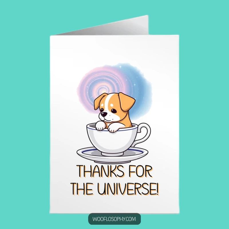 Free Printable Thank You Card: Dog Galaxy Teacup Wonder - Downloadable Gift!