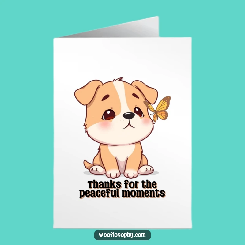 Thank You Free Printable Card: Peaceful Dog - Downloadable Gift of Gratitude