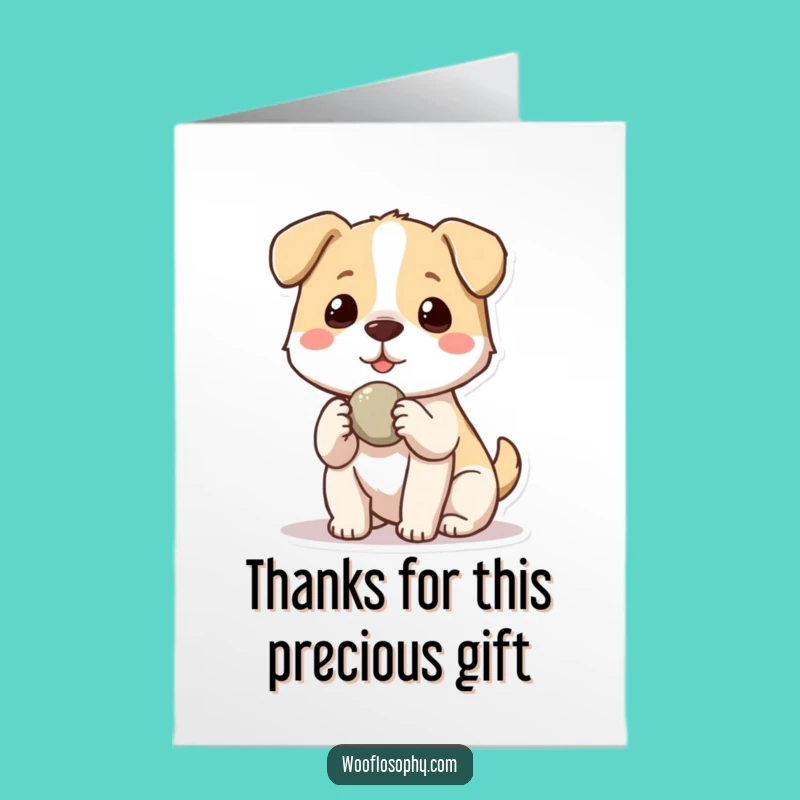 Free Printable Kawaii Dog Thank You Card: Funny Gift Downloadable