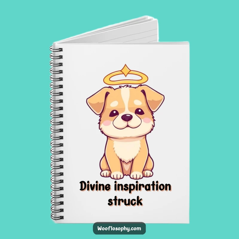 Funny Angelic Dog Notebook: Journal Your Virtuous Thoughts Gift