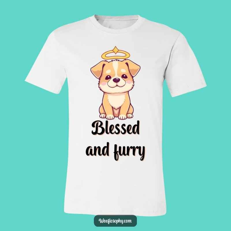 Funny Halo Dog T-Shirt: Serene and Wise Pooch Design Gift