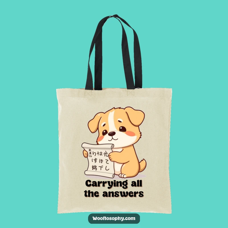 Funny Dog Philosopher Tote Bag: Carry Your Books and Brainy Ideas