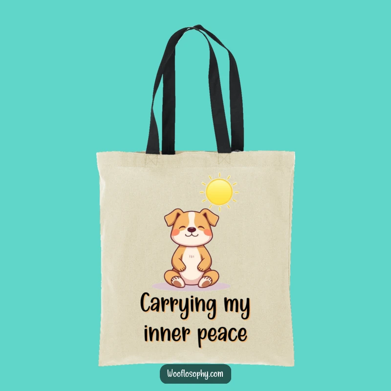 Funny Dog Zen Master Tote Bag: Peaceful Carry-All, Ideal Gift!
