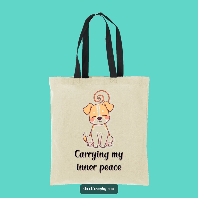 Funny Dog Zen Tote Bag: Carry Your Peace (and Groceries)