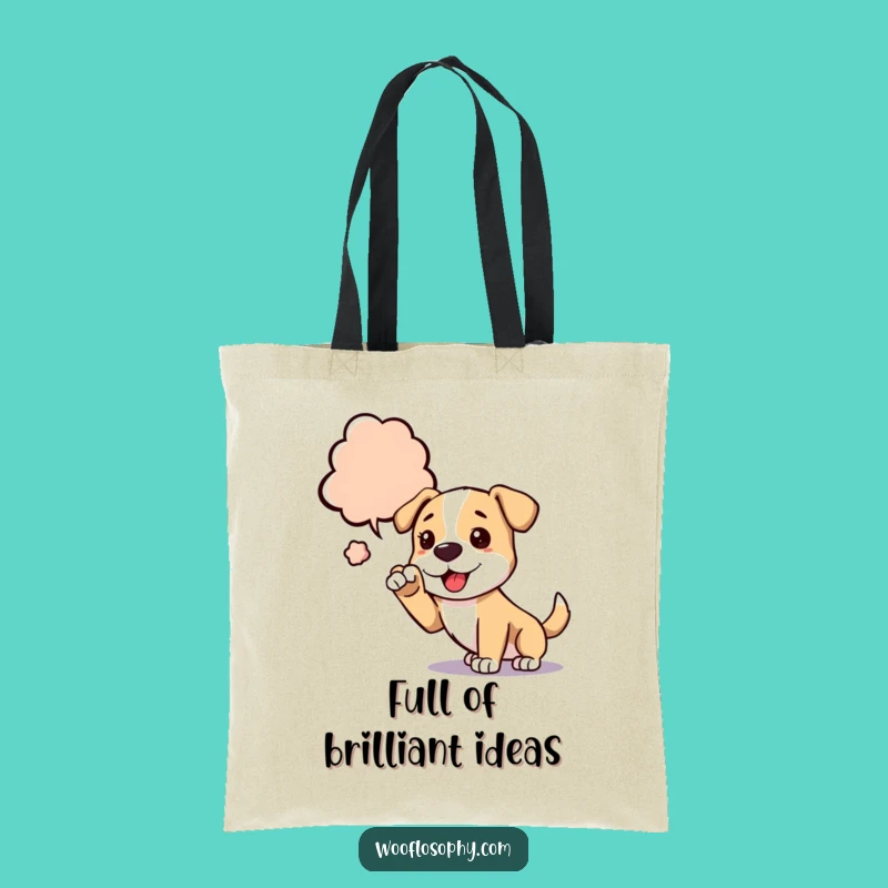 Funny Dog Idea Tote Bag: Carry Your Brainchild in Style