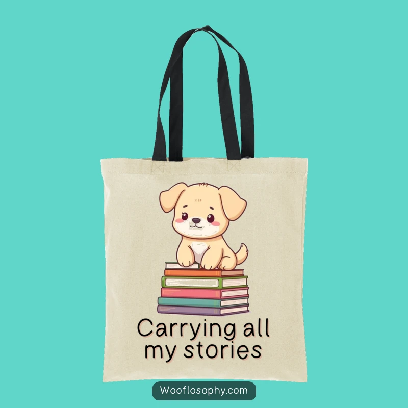 Funny Dog Book Throne Tote Bag: Serene Carry-All, Ideal Gift!