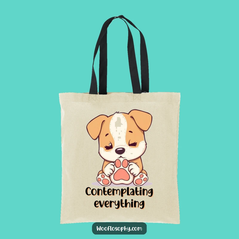 Funny Dog Deep Thought Tote Bag - Carry Your Laughs & Essentials